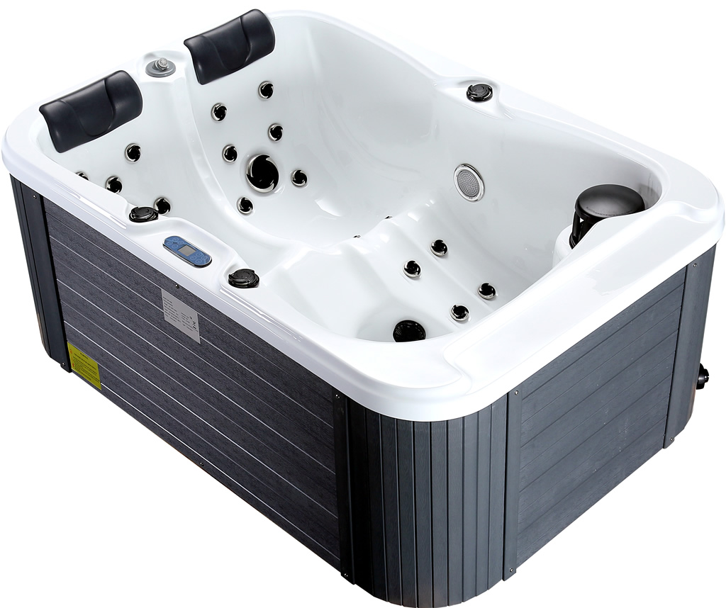 2 Person Hydrotherapy Double Recliner Hot Tub Spa with 31 Jets, LED – SDI Factory Wholesale